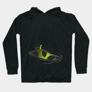 Funny Cute Visitor Alien Looks Out Of Belly Hoodie